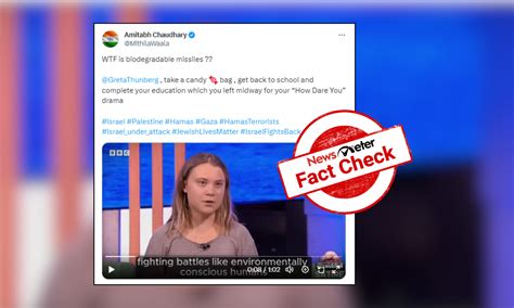 Fact Check: Greta Thunberg ‘vegan grenades’ TV .